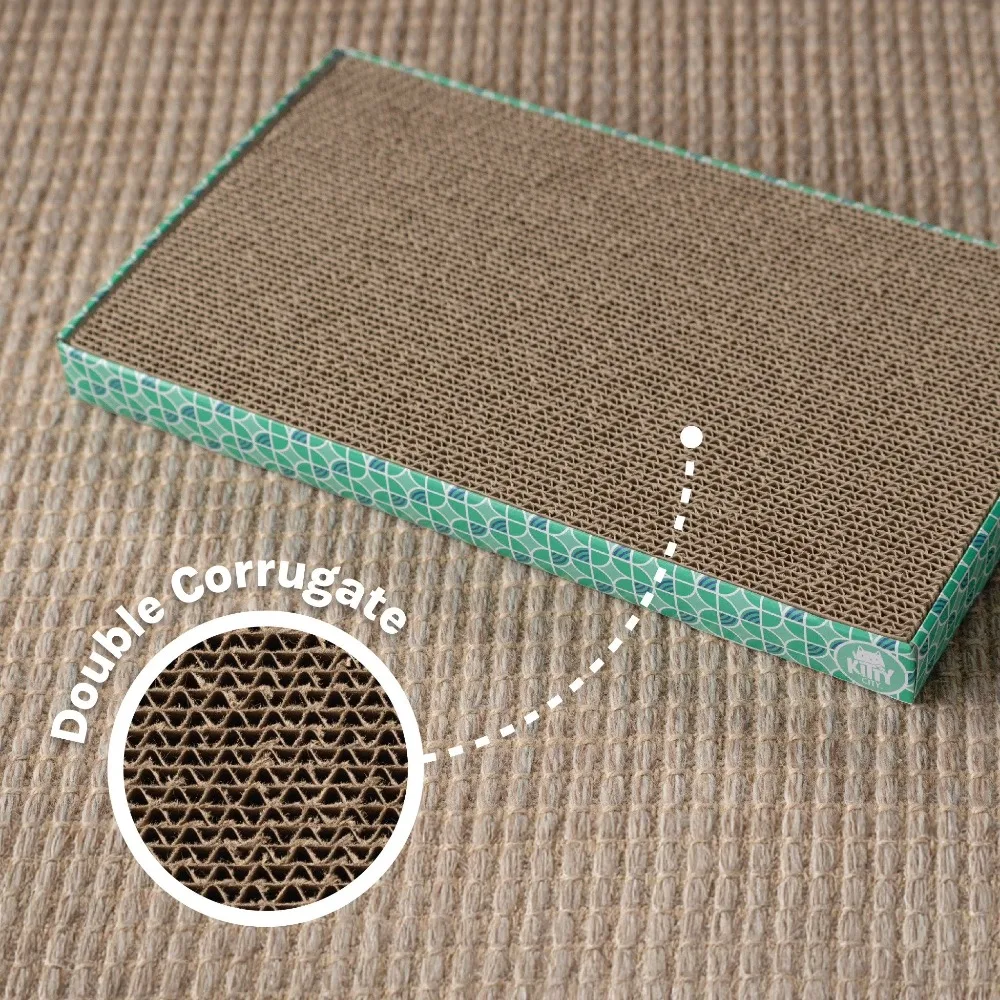 Cat Scratching Post - แผ่นกระดาษลูกฟูกสำหรับแมวข่วนเล็บ พร้อมแคทนิป 3 แผ่น สำหรับแมวและลูกแมว ใช้กับเสาข่วนเล็บ