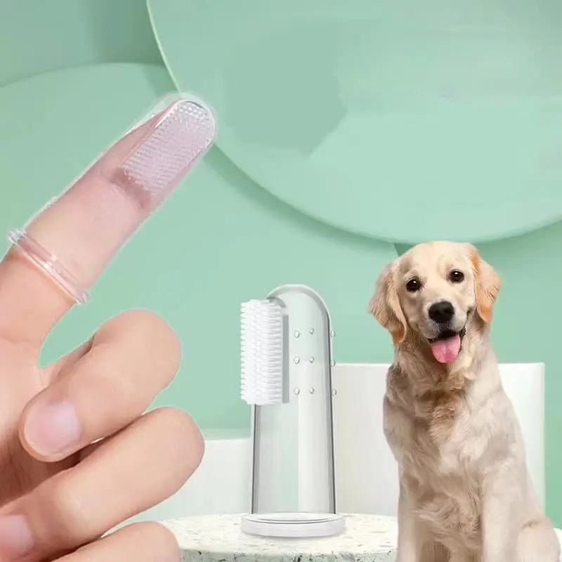 Dog Muzzle Silicone - แปรงสีฟันสำหรับสัตว์เลี้ยง 5 ชิ้นเพื่อการทำความสะอาดฟันอย่างมีประสิทธิภาพ แปรงสีฟันซิลิโคนสำหรับนมเป็นสิ่งที่สมบูรณ์แบบสำหรับสุนัขและแมว สุขภาพเหงือกของสัตว์เลี้ยง