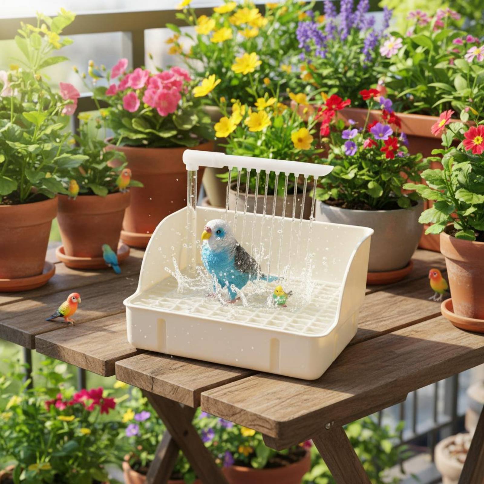 Pet Supplies Us - อ่างอาบน้ำนกอัตโนมัติ ทำความสะอาดง่าย อ่างอาบน้ำนกแก้ว ระบบน้ำไฟฟ้า ประหยัดพลังงาน อุปกรณ์สำหรับสัตว์เลี้ยงสำหรับใช้ในร่ม