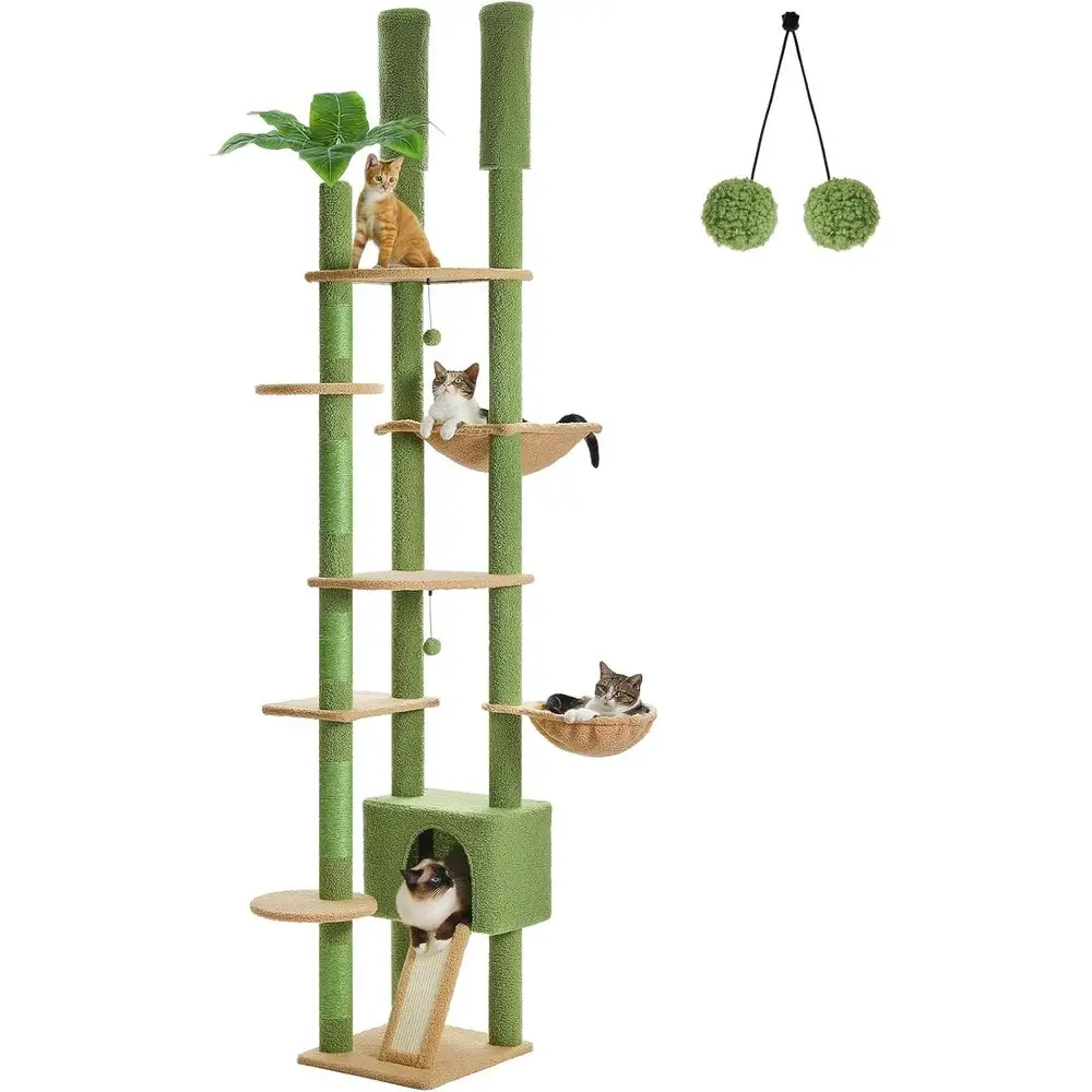 ต้นไม้แมวปรับระดับได้พร้อมคอนโ - Cat Scratching Post บทวิจารณ์และราคา