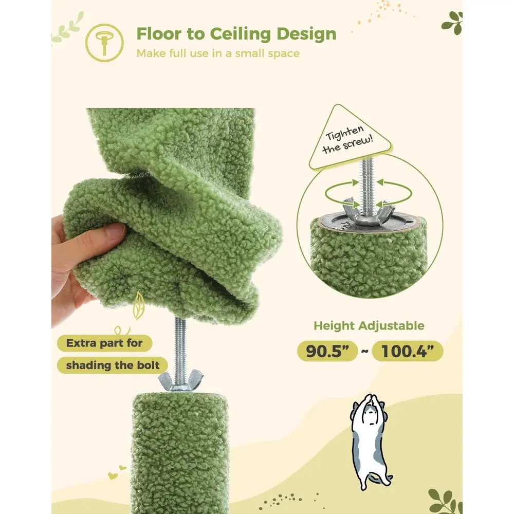 ต้นไม้แมวปรับระดับได้พร้อมคอนโ - Cat Scratching Post บทวิจารณ์และราคา