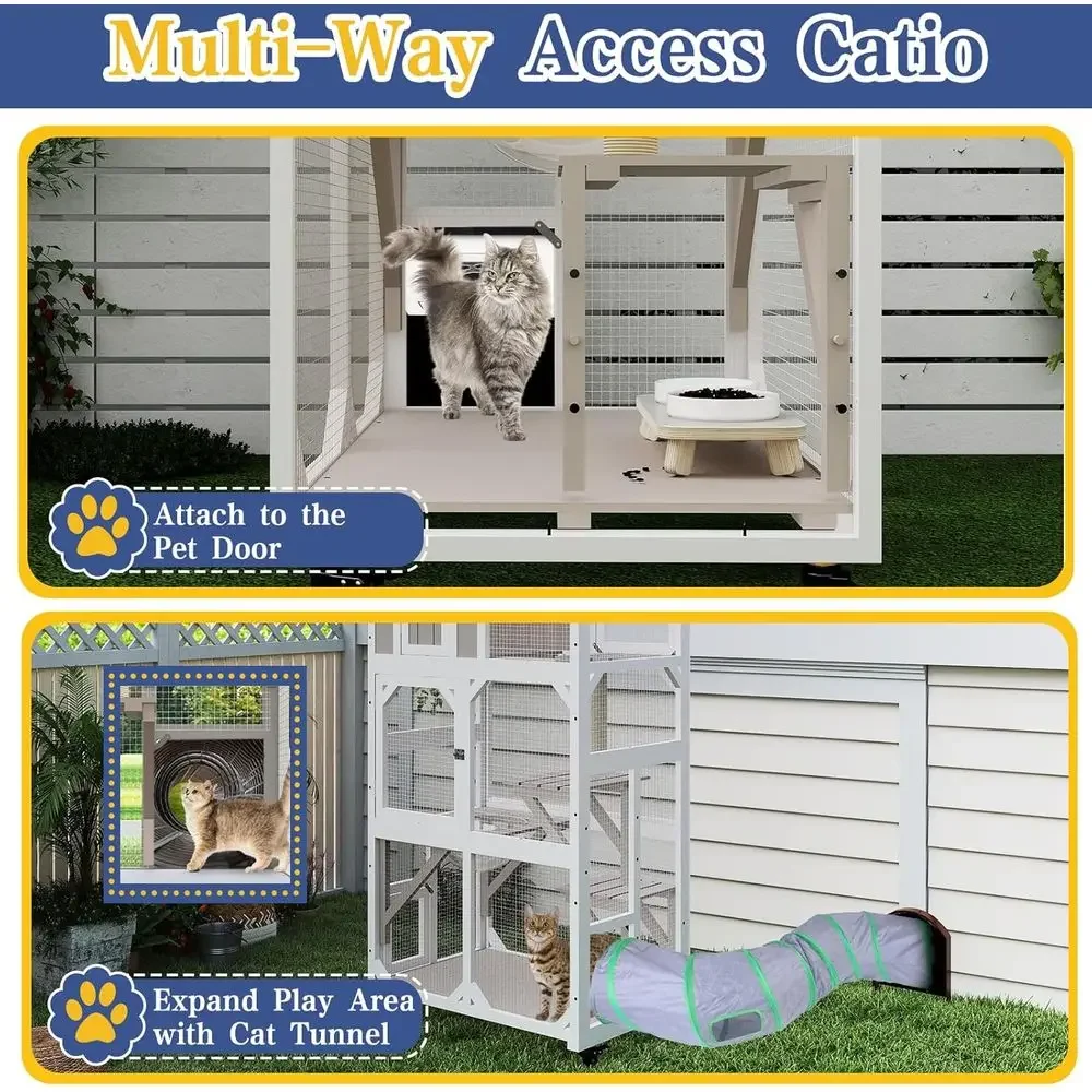 กรงแมวกลางแจ้งแบบมีล้อ พร้อมหน - Cat Scratching Post บทวิจารณ์และราคา