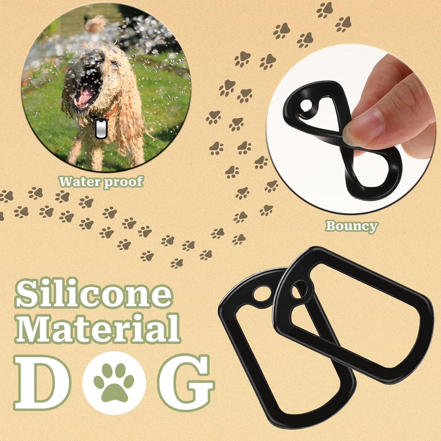ป้ายชื่อสุนัขแบบซิลิโคนกันเสีย - Dog Muzzle Silicone บทวิจารณ์และราคา