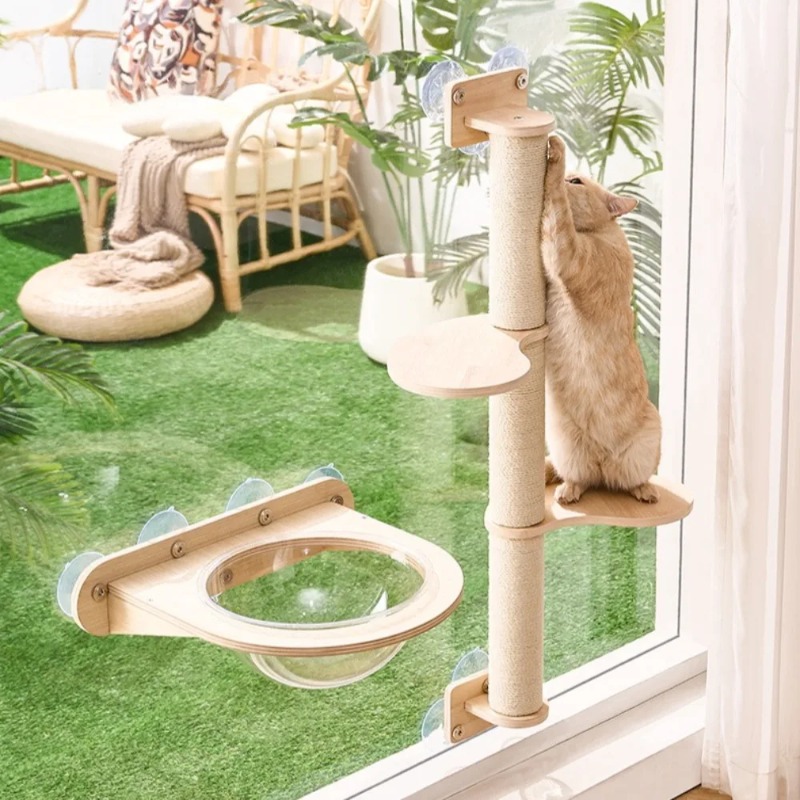 ที่นั่งแมวติดหน้าต่างพร้อมโครง - Cat Window Perch บทวิจารณ์และราคา