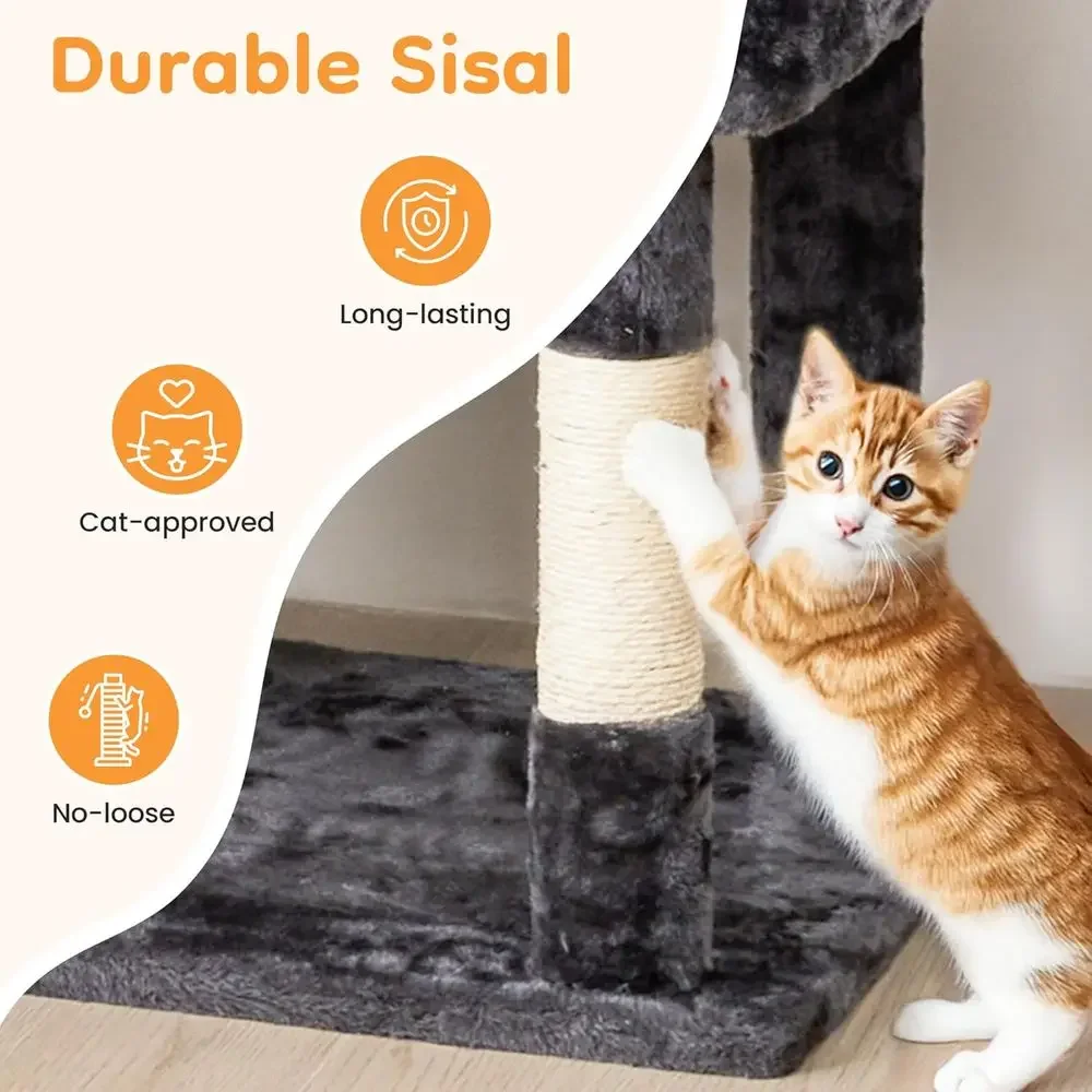 ต้นไม้แมวสูง 74 นิ้ว พร้อมเสาข - Cat Scratching Post บทวิจารณ์และราคา