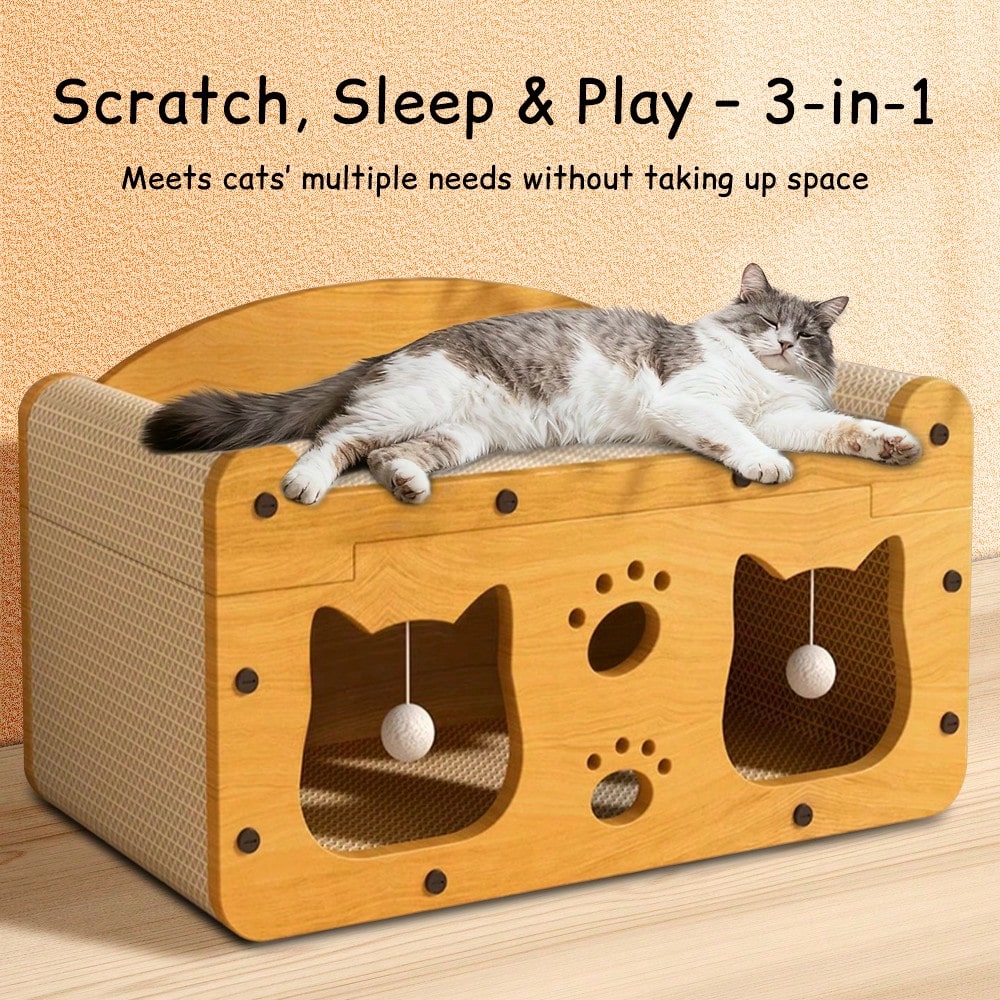 ที่ลับเล็บแมวสองชั้นสุดหรู - บ - Cat Scratching Post บทวิจารณ์และราคา
