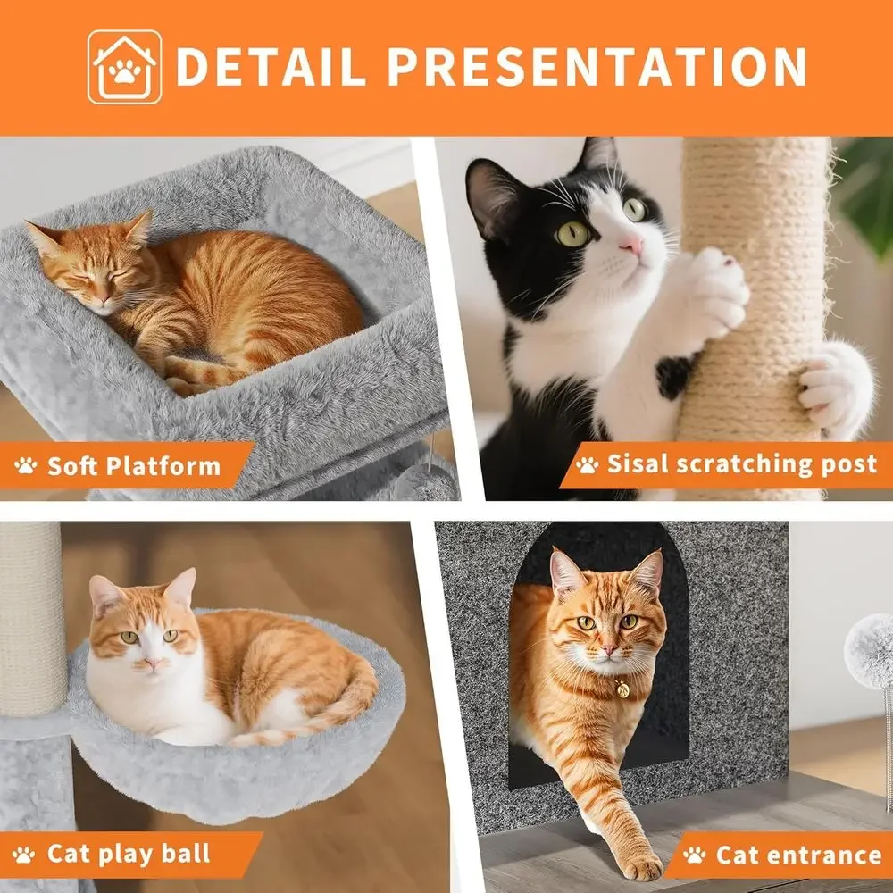บ้านแมวหลายชั้นขนาดใหญ่ พร้อมก - Cat Scratching Post บทวิจารณ์และราคา