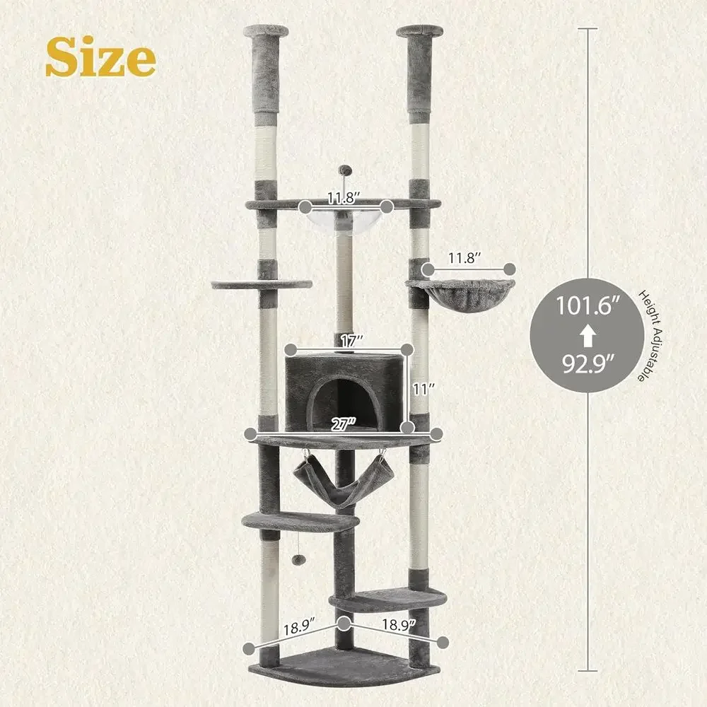 เสาแมวปรับระดับความสูงได้: บ้า - Cat Scratching Post บทวิจารณ์และราคา