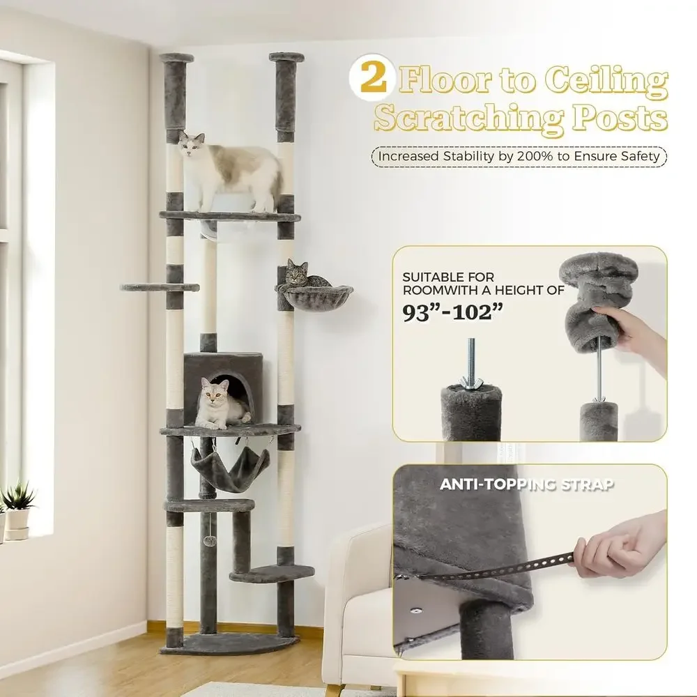 เสาแมวปรับระดับความสูงได้: บ้า - Cat Scratching Post บทวิจารณ์และราคา