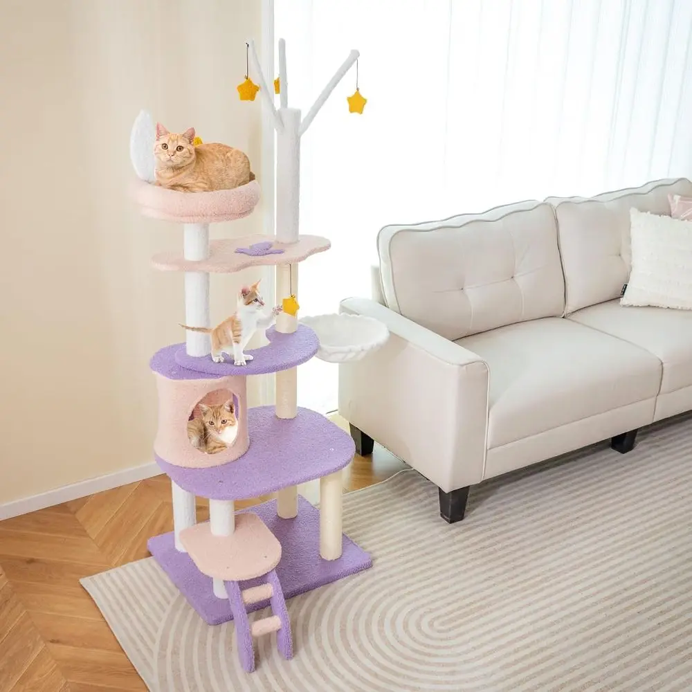 เสาแมวหลายชั้นขนาด 62 นิ้ว พร้ - Cat Scratching Post บทวิจารณ์และราคา