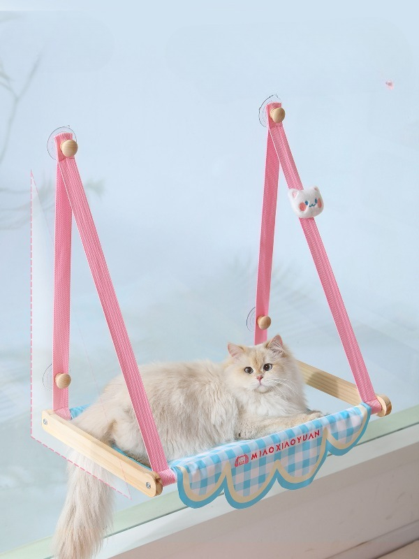 เปลแมวน่ารักสีชมพูติดหน้าต่างแ - Cat Window Perch บทวิจารณ์และราคา