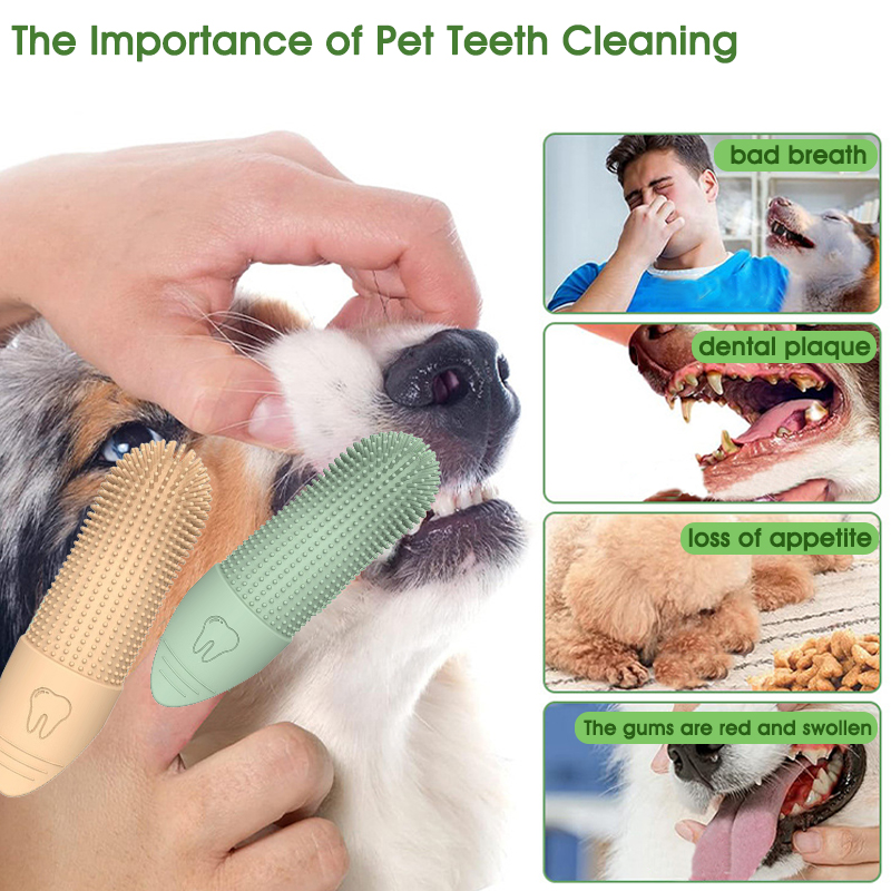 ชุดแปรงสีฟันนิ้วสำหรับสุนัขและ - Dog Muzzle Silicone บทวิจารณ์และราคา