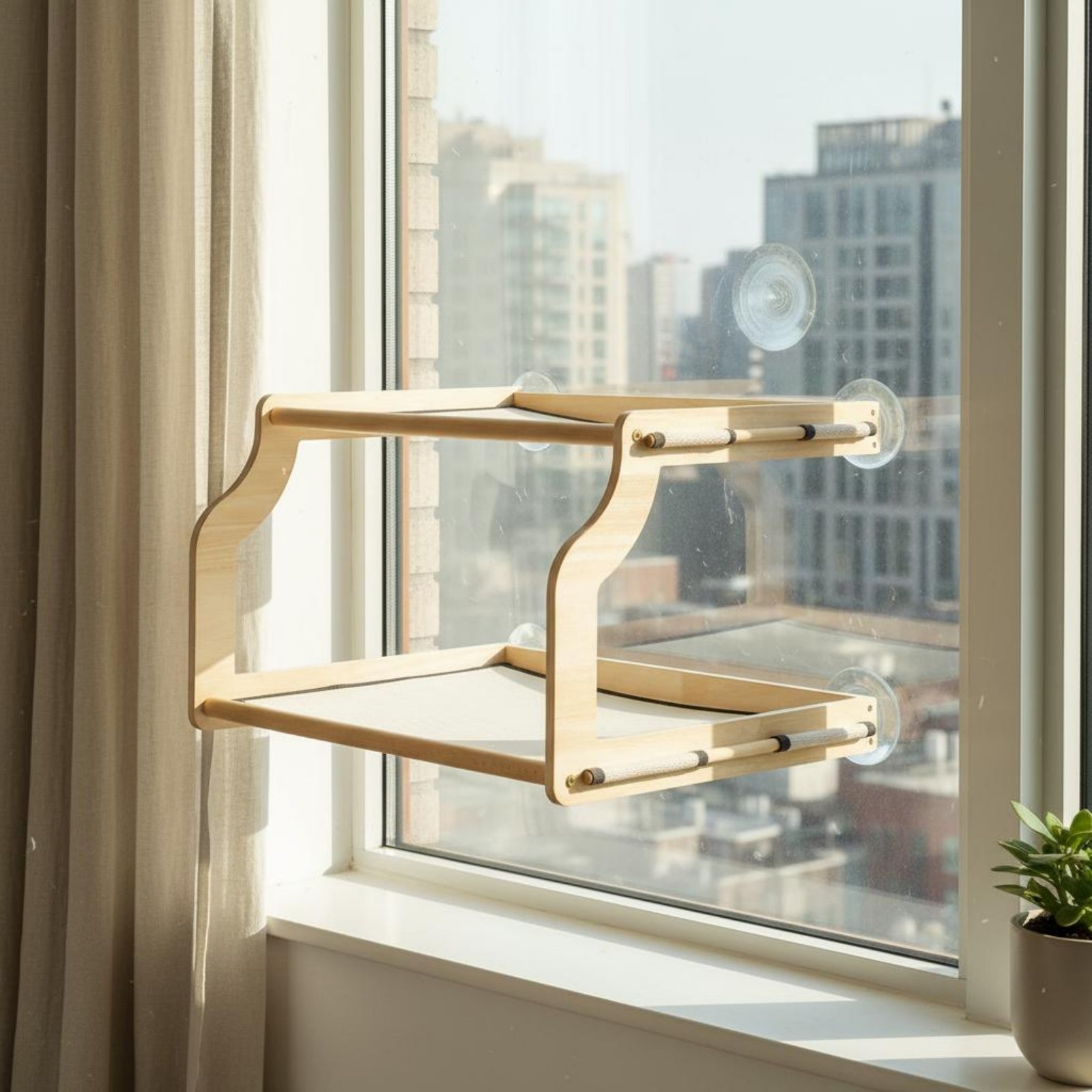 เตียงแมวติดหน้าต่าง ติดตั้งง่า - Cat Window Perch บทวิจารณ์และราคา