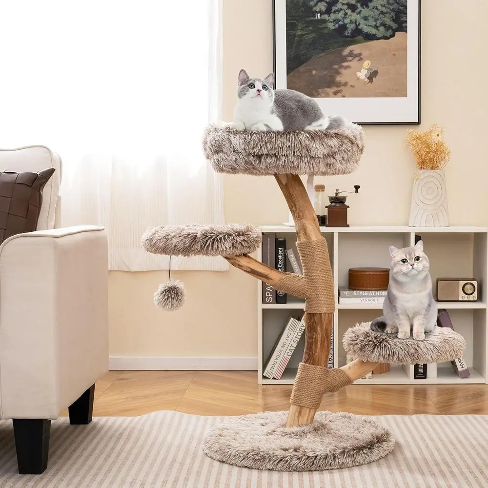 หอแมวไม้หลายชั้นพร้อมเสาข่วน,  - Cat Scratching Post บทวิจารณ์และราคา