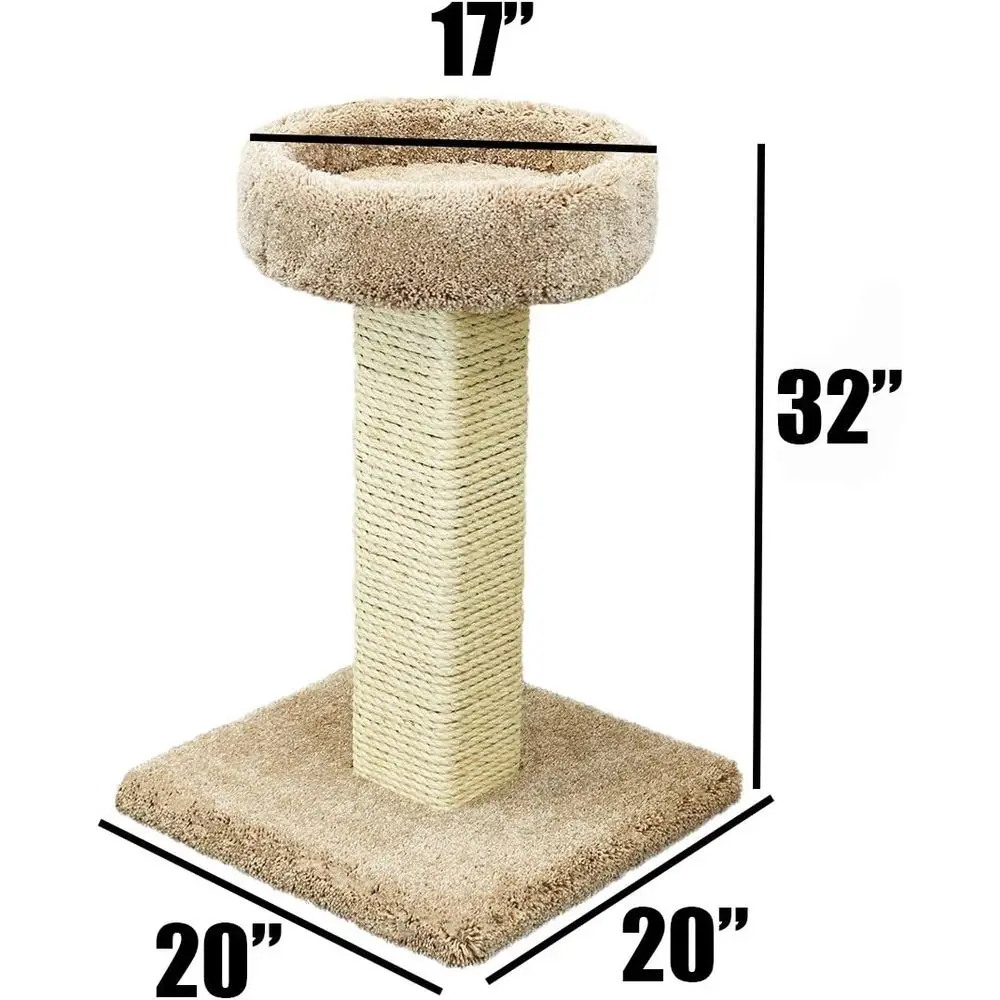 เสาข่วนแมวไม้เนื้อแข็งขนาดใหญ่ - Cat Scratching Post บทวิจารณ์และราคา