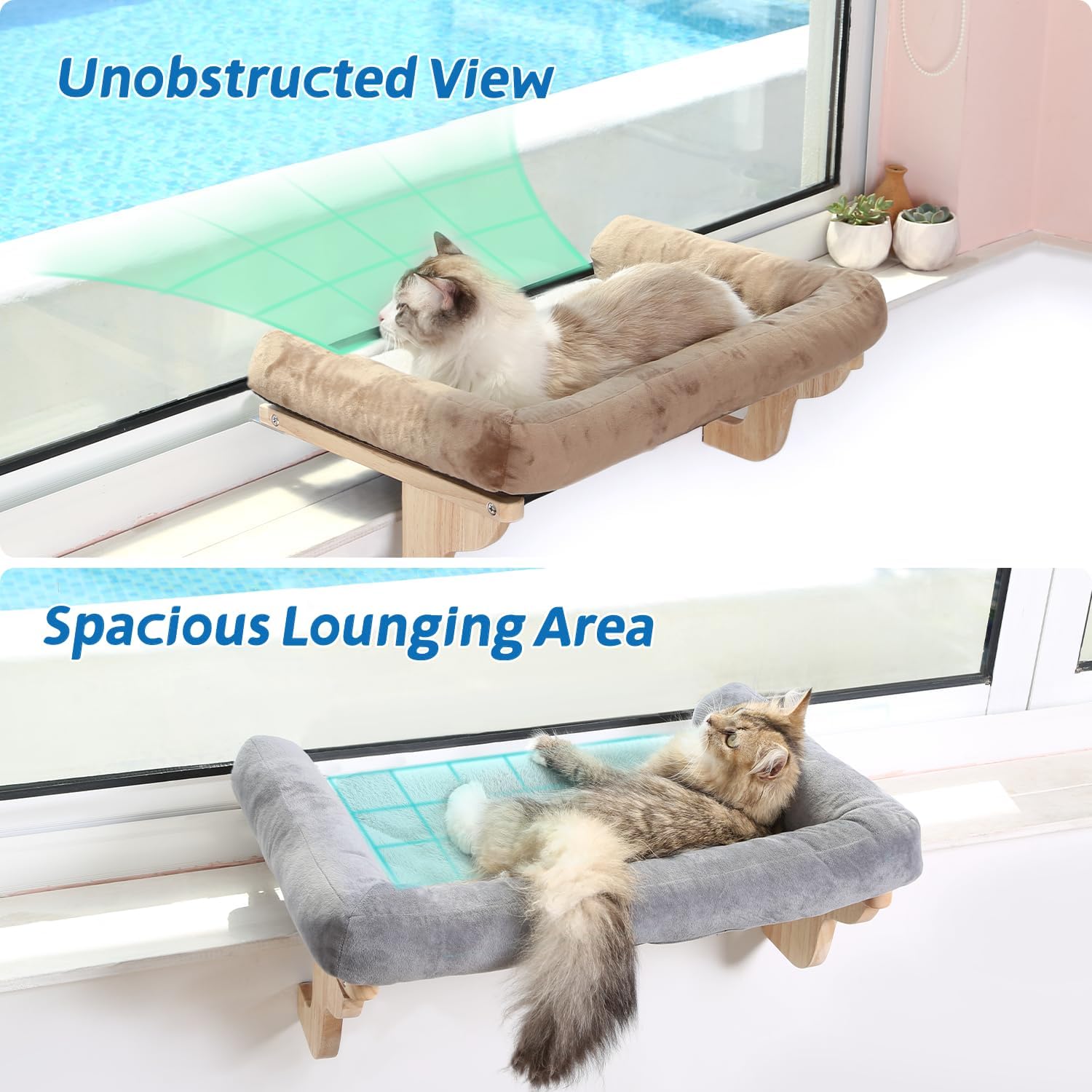 ที่นอนแมวสำหรับวางบนขอบหน้าต่า - Cat Window Perch บทวิจารณ์และราคา