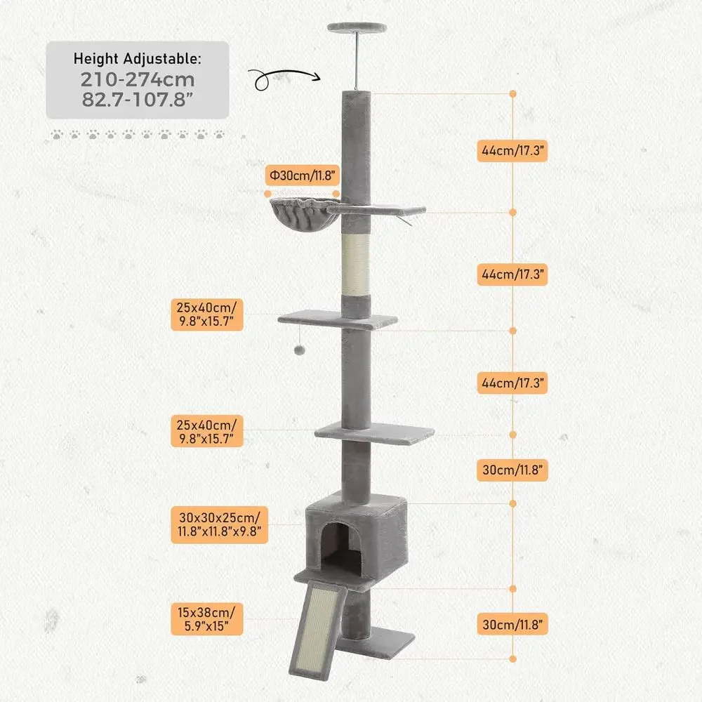 ต้นไม้แมวปรับระดับได้ 5 ระดับ  - Cat Scratching Post บทวิจารณ์และราคา