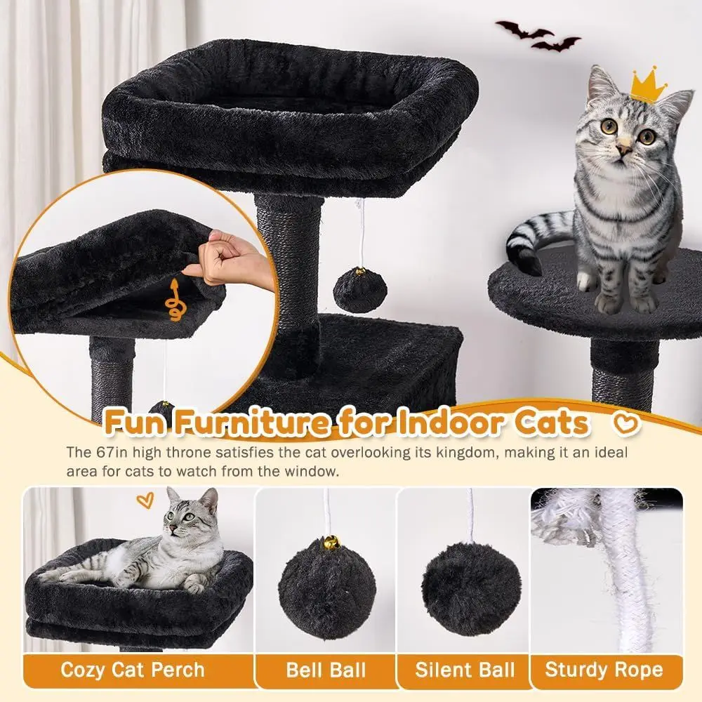 เสาแมวหลายชั้นขนาดใหญ่ 67 ชั้น - Cat Scratching Post บทวิจารณ์และราคา