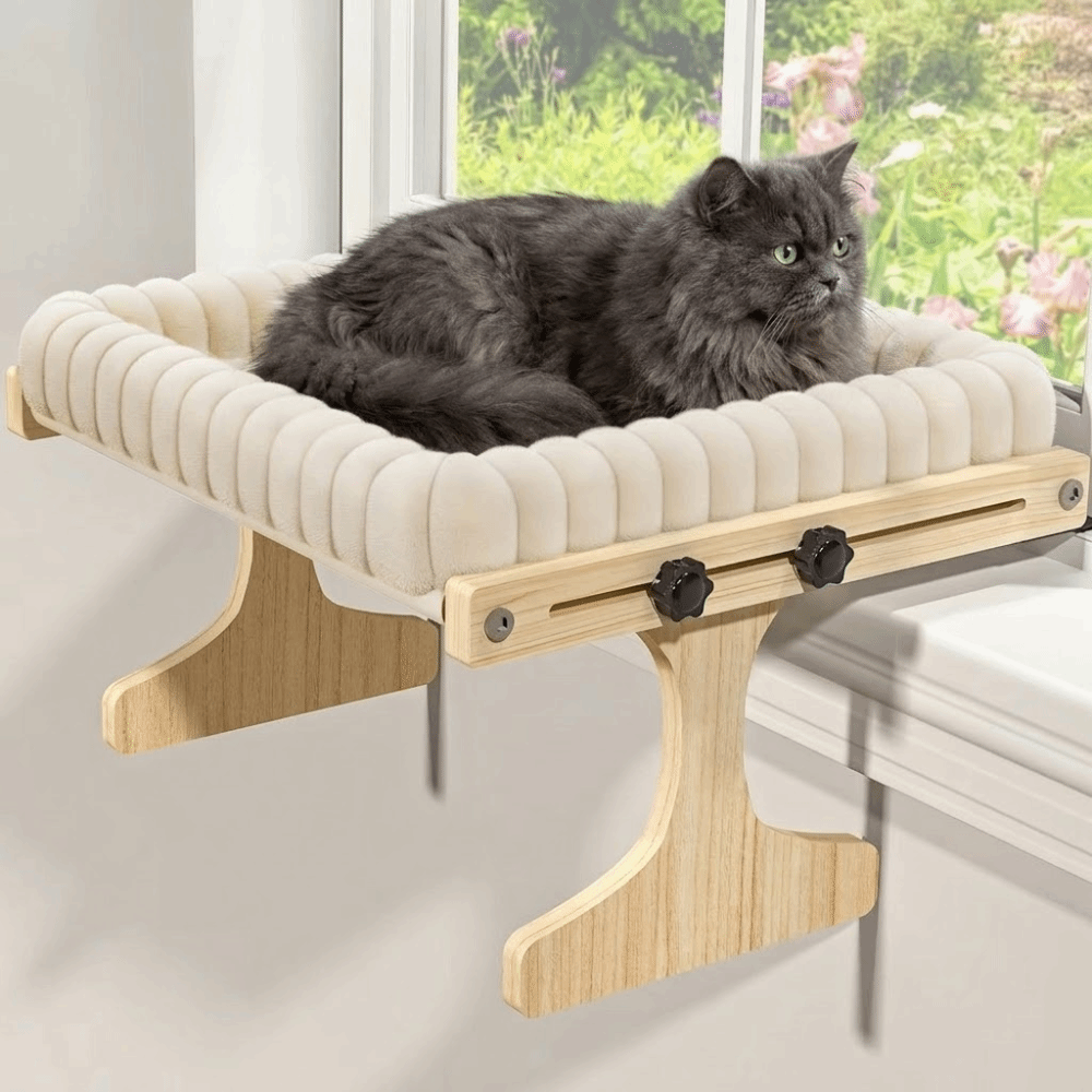 ที่นอนแมวติดหน้าต่างแบบปรับได้ - Cat Window Perch บทวิจารณ์และราคา