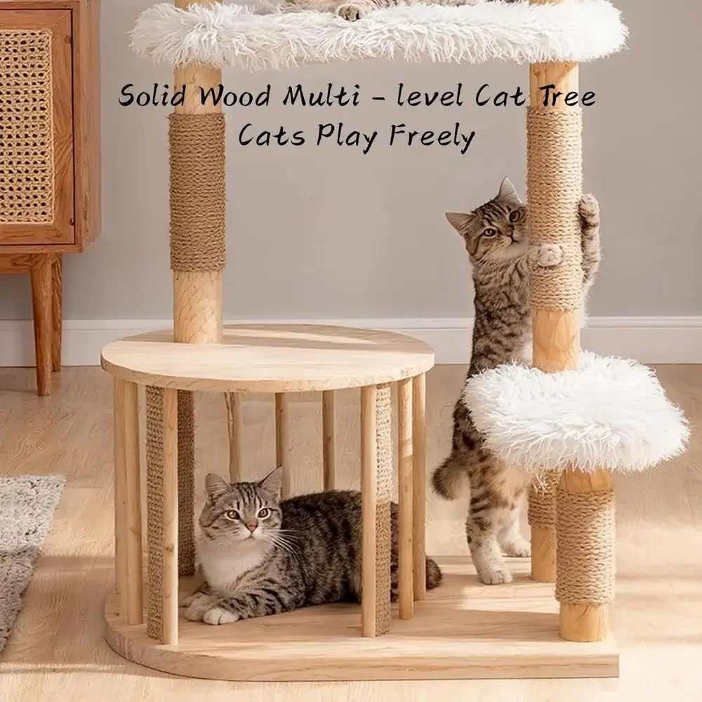 เสาแมวไม้ธรรมชาติพร้อมเสาข่วนซ - Cat Scratching Post บทวิจารณ์และราคา
