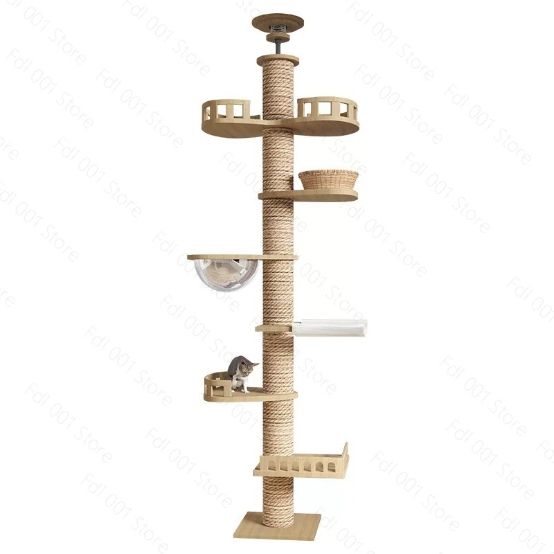 บ้านต้นไม้แมวปรับระดับได้ ตึกแ - Cat Scratching Post บทวิจารณ์และราคา