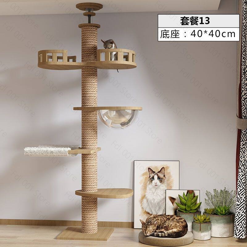 บ้านต้นไม้แมวปรับระดับได้ ตึกแ - Cat Scratching Post บทวิจารณ์และราคา