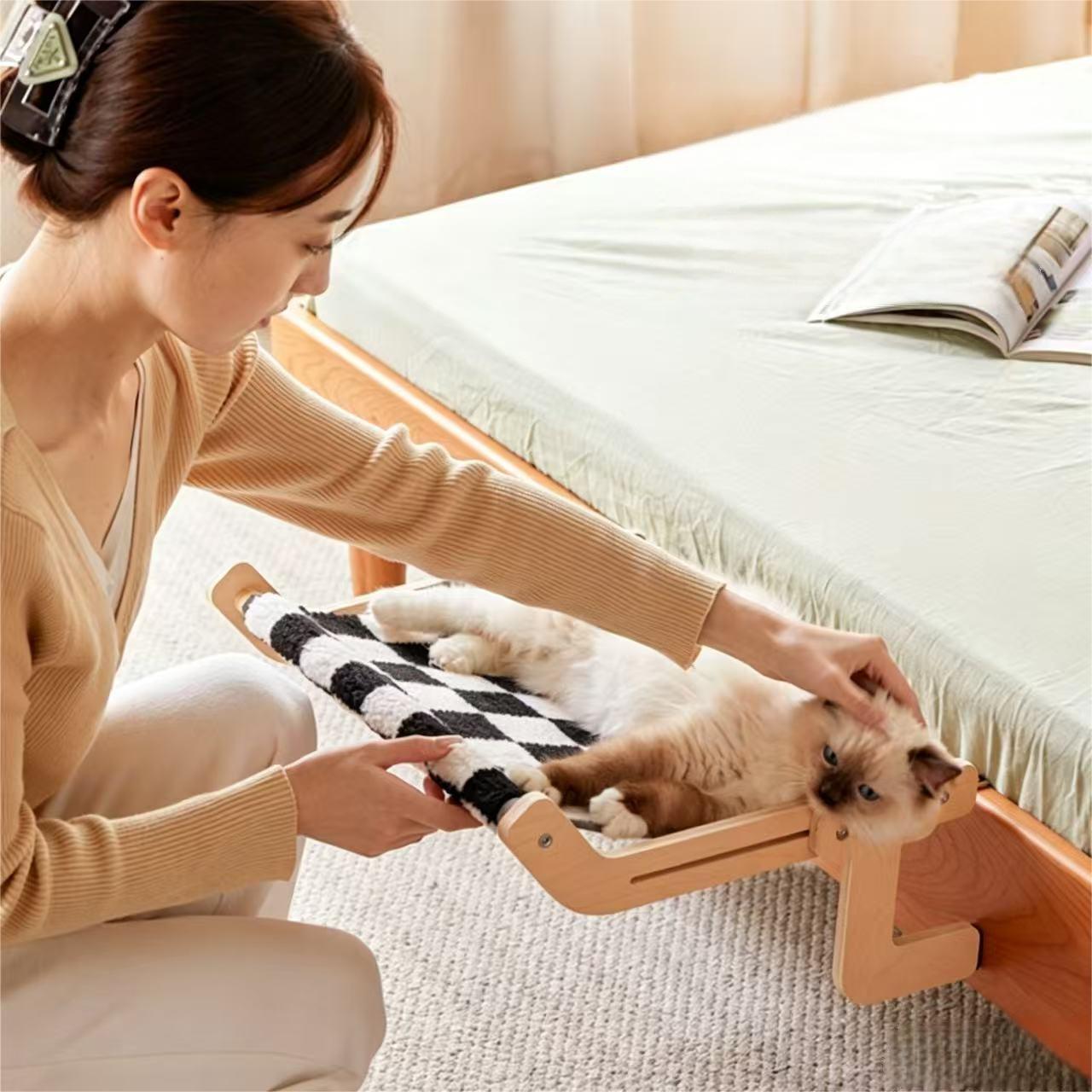 ที่นอนแมวแบบแขวนปรับระดับได้ ท - Cat Window Perch บทวิจารณ์และราคา