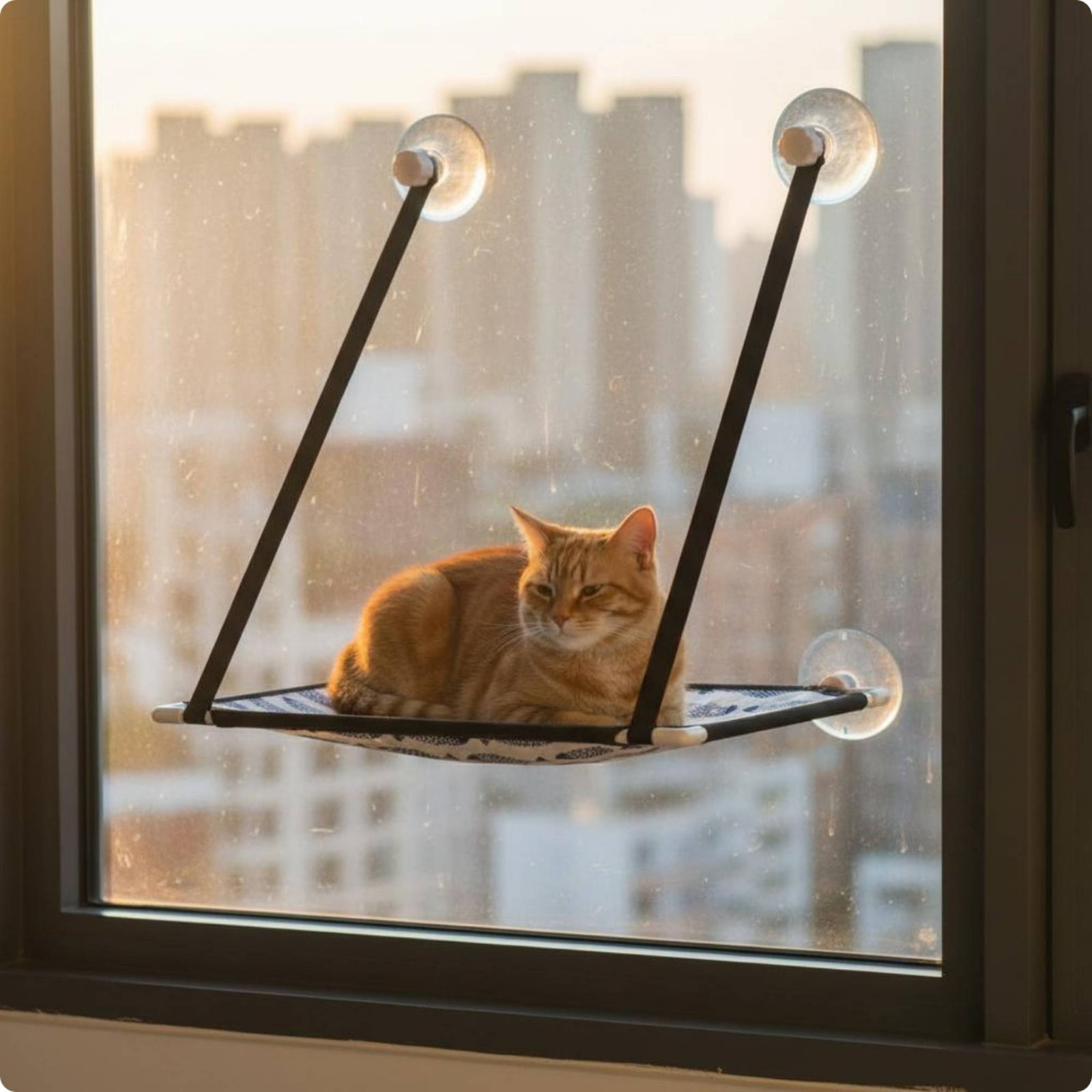ที่นั่งแมวติดหน้าต่าง ประหยัดพ - Cat Window Perch บทวิจารณ์และราคา