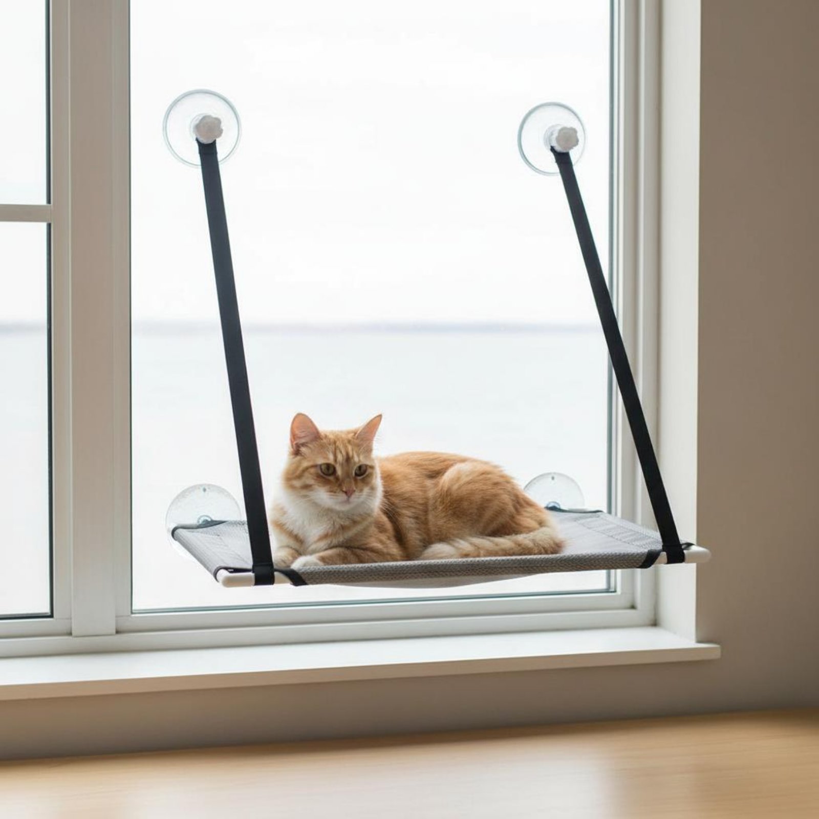 ที่นั่งแมวติดหน้าต่าง ประหยัดพ - Cat Window Perch บทวิจารณ์และราคา